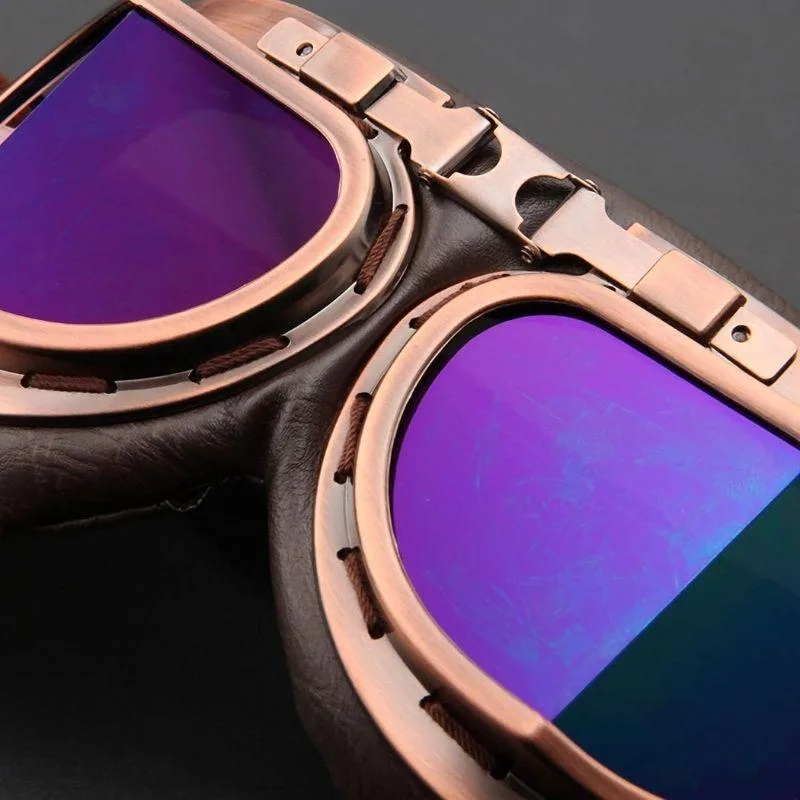 Ansicht 6 — Steampunk-Brille – Fliegerstil