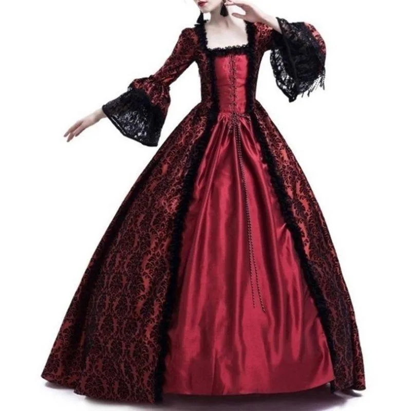 Ansicht 2 — Steampunk-Kleid – viktorianisch rot