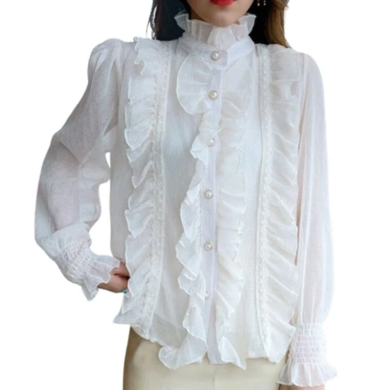 Bluse – viktorianisch mit Rüschen