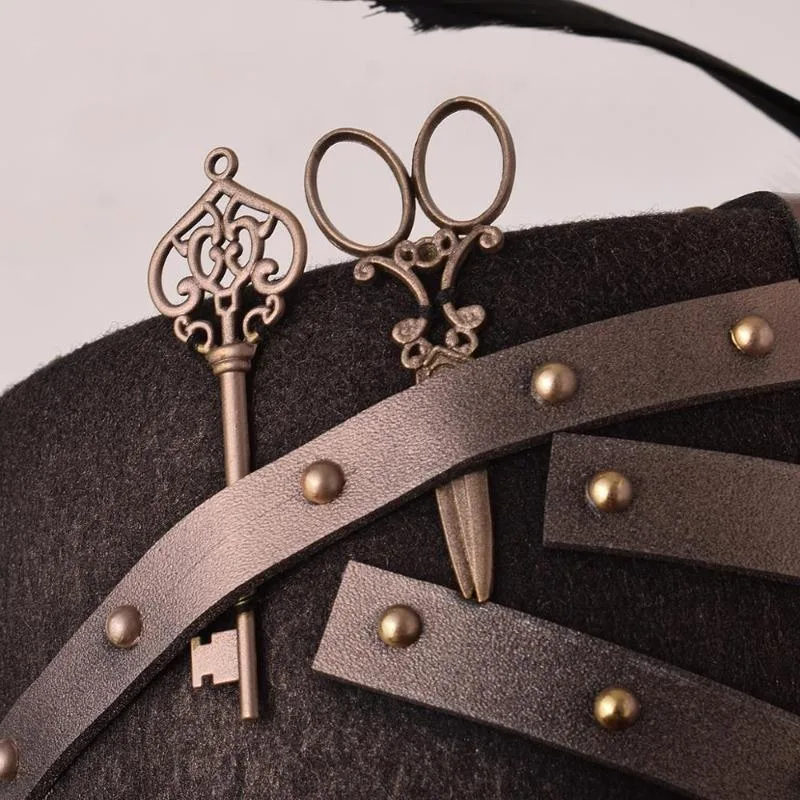 Ansicht 4 — Steampunk-Hut – Gelehrtenstil