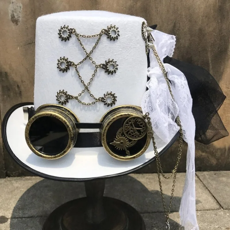 Ansicht 4 — Steampunk-Hut – weiß