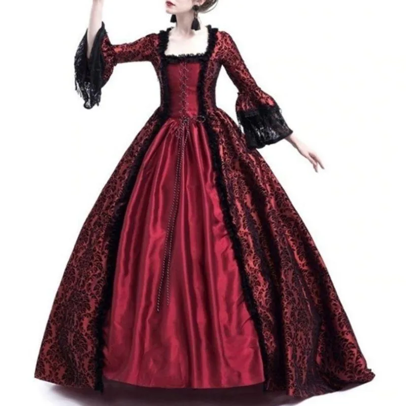 Ansicht 3 — Steampunk-Kleid – viktorianisch rot