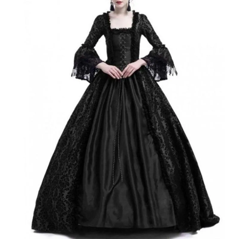 Kleid – viktorianisch antik-look schwarz