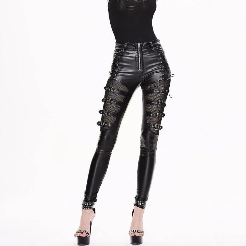 Ansicht 6 — Steampunk-Hose – PU-Kunstleder schwarz