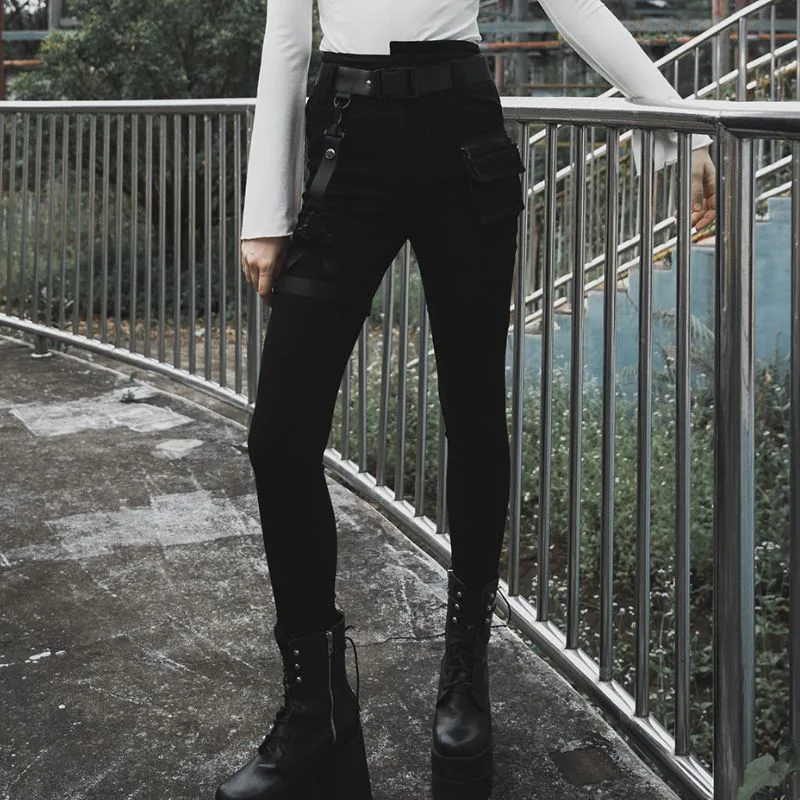 Ansicht 3 — Steampunk-Jeans für Damen – Gothic