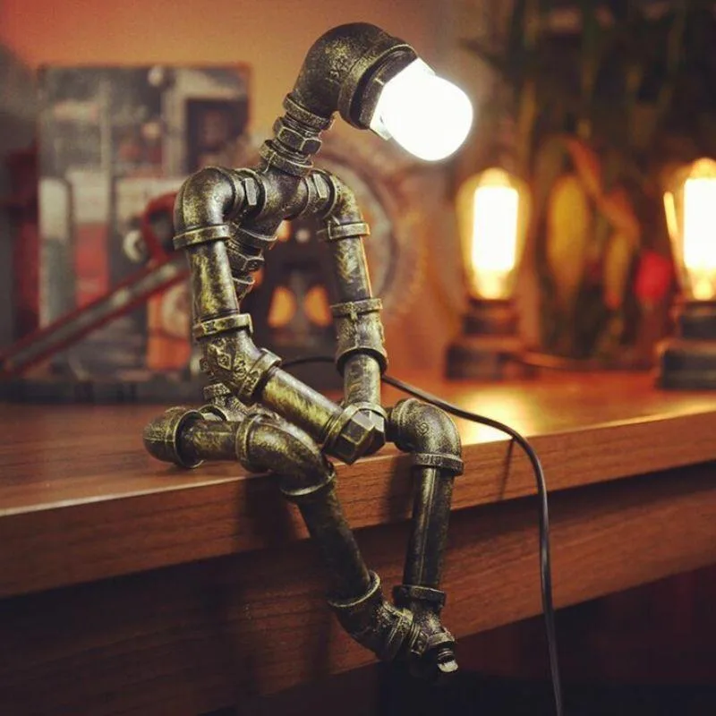 Steampunk-Lampe – Robot
