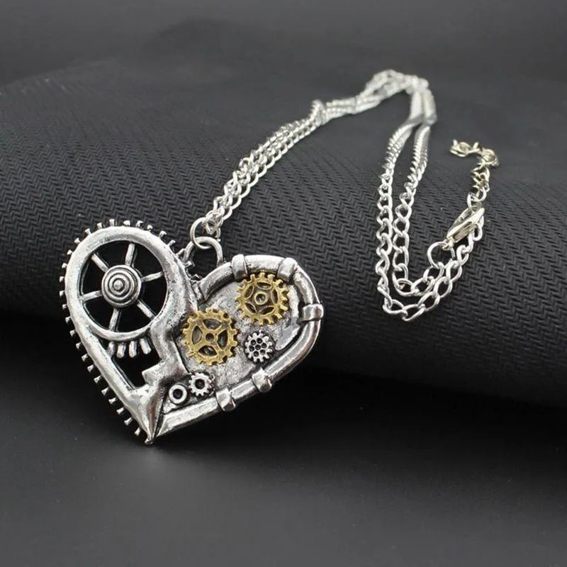 Ansicht 3 — Steampunk-Anhänger – Herz