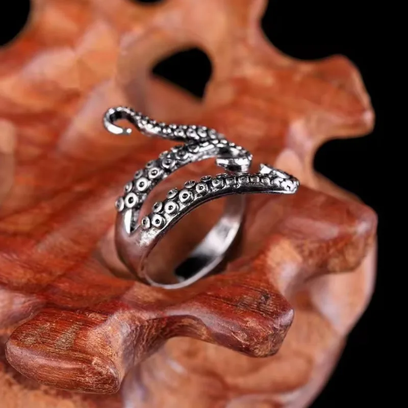 Ansicht 5 — Steampunk-Ring – Kraken