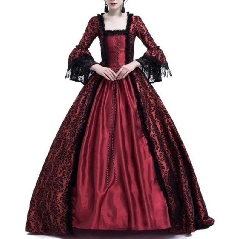 Steampunk-Kleid – viktorianisch rot