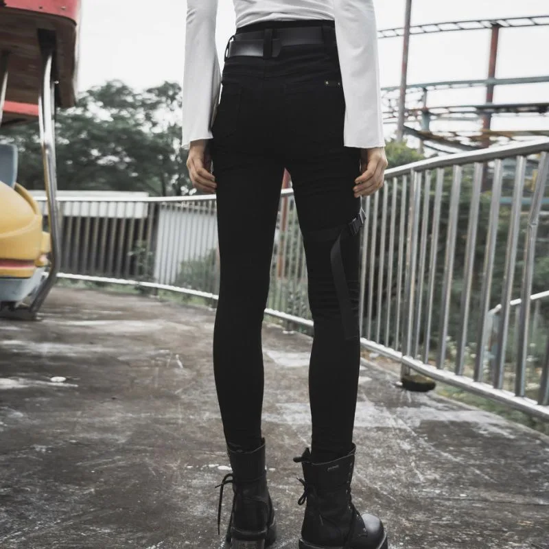 Ansicht 4 — Steampunk-Jeans für Damen – Gothic