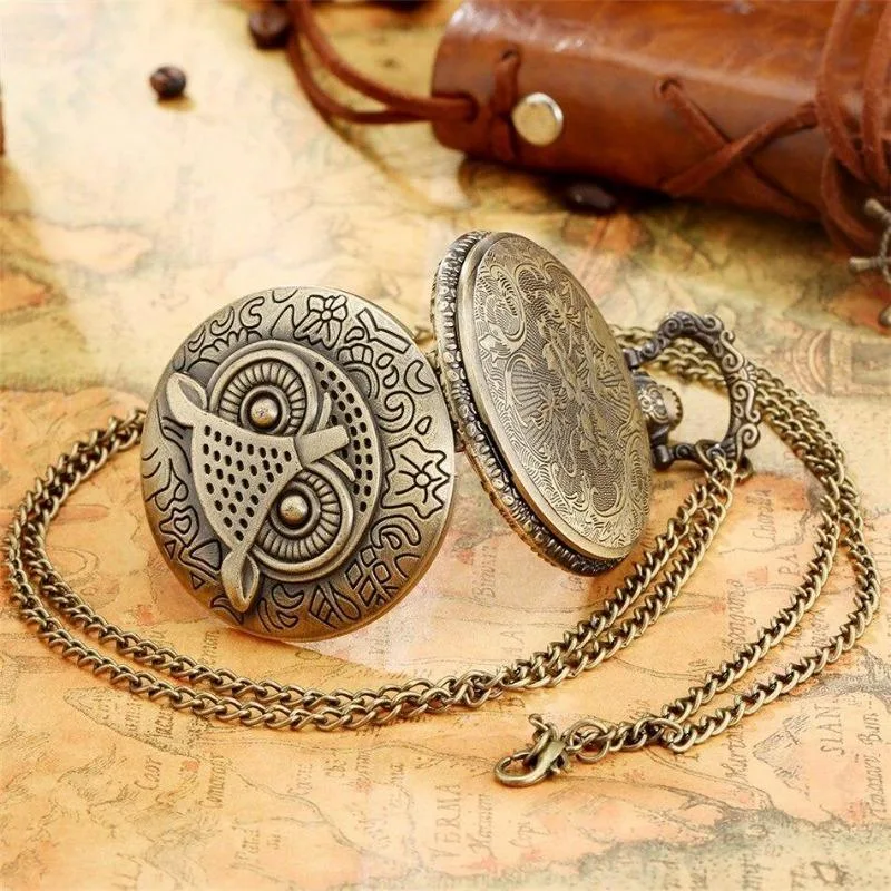 Ansicht 3 — Steampunk-Taschenuhr – Eulen