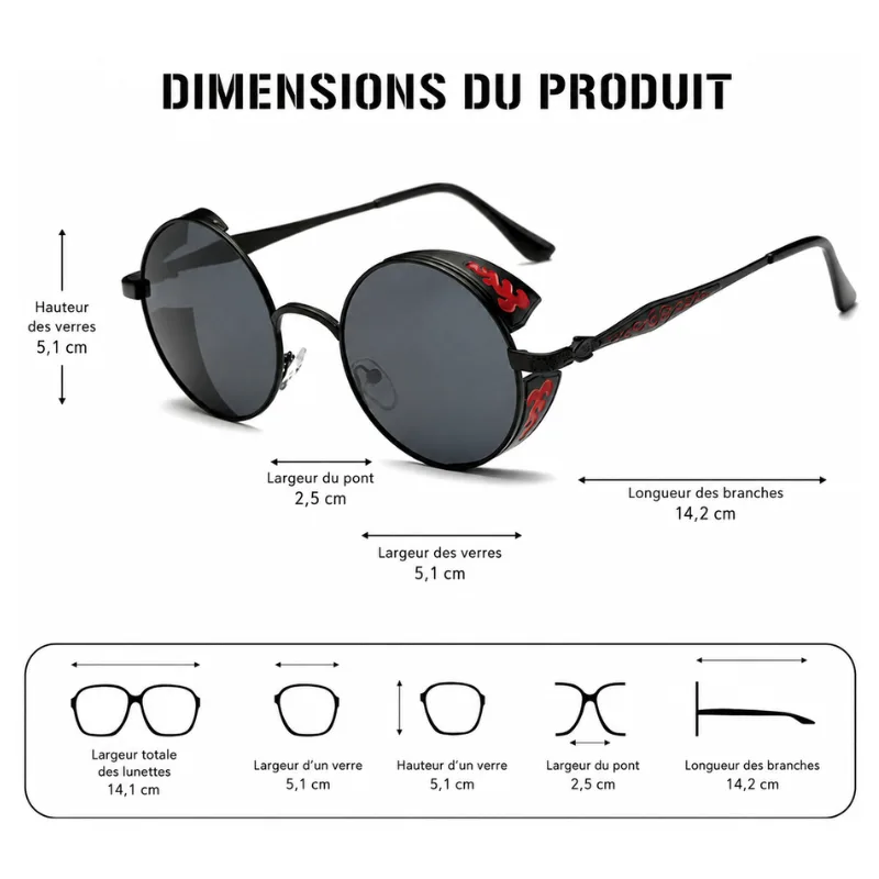 Ansicht 3 — Steampunk-Sonnenbrille für Herren