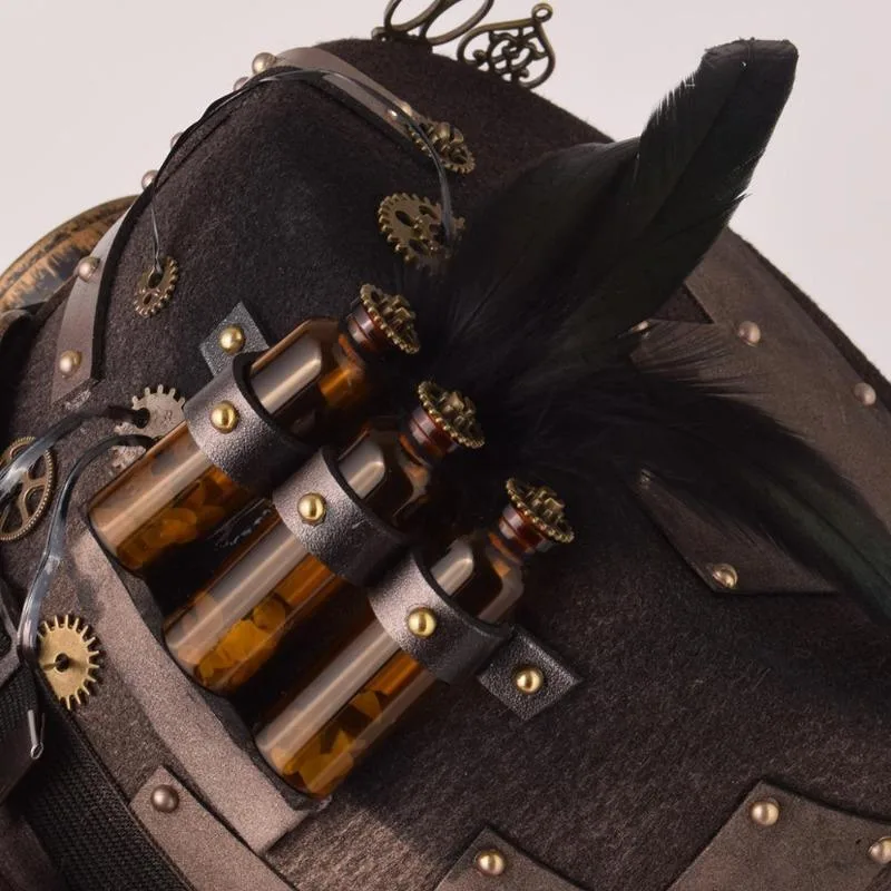 Ansicht 7 — Steampunk-Hut – Gelehrtenstil