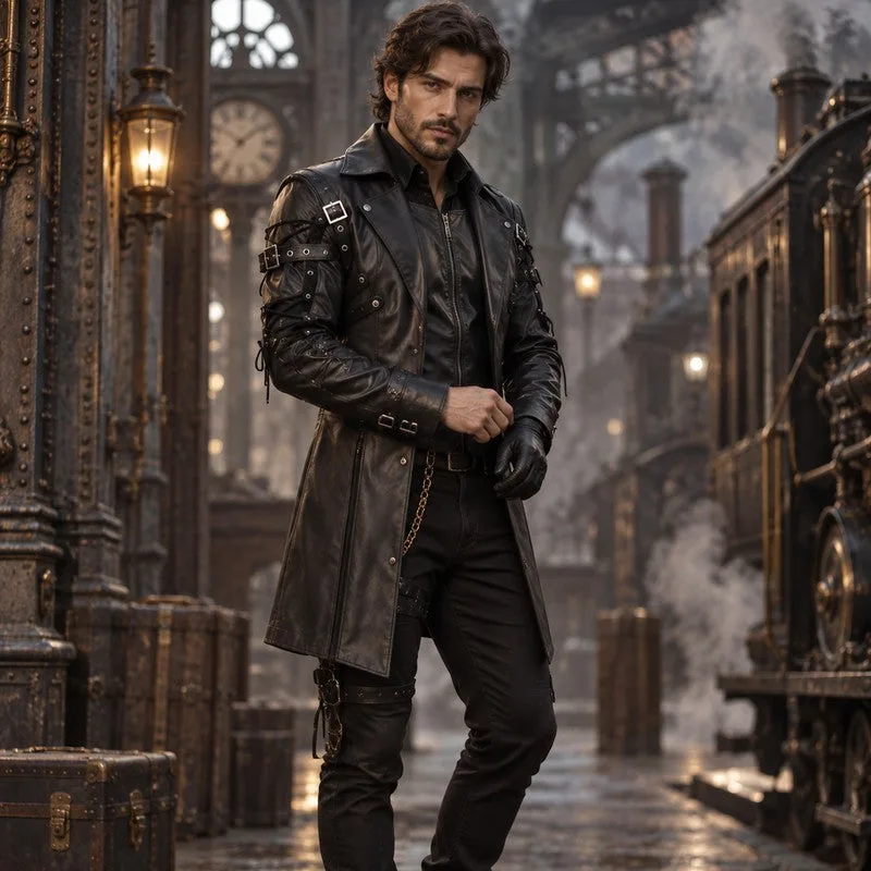 Ansicht 4 — Steampunk-Jacke – Gothic aus PU
