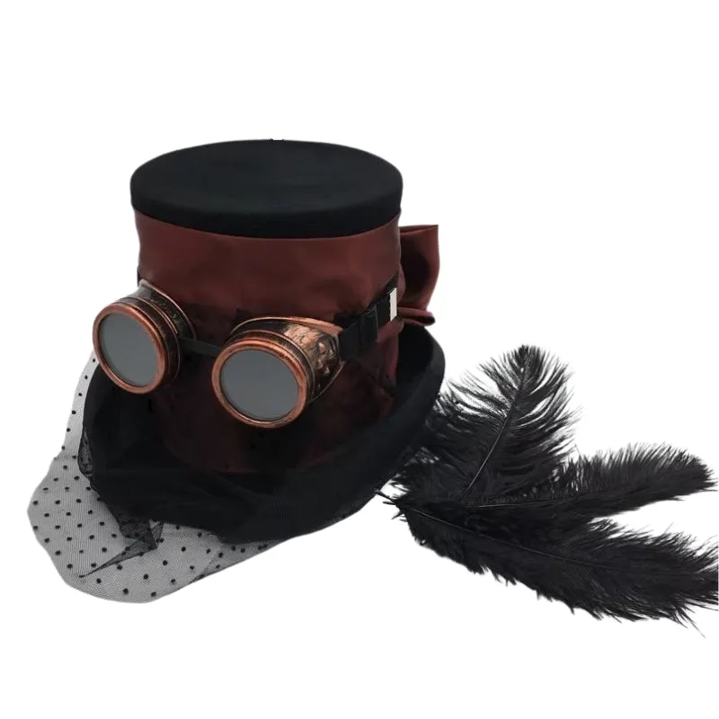 Steampunk-Hut – mit Schleier