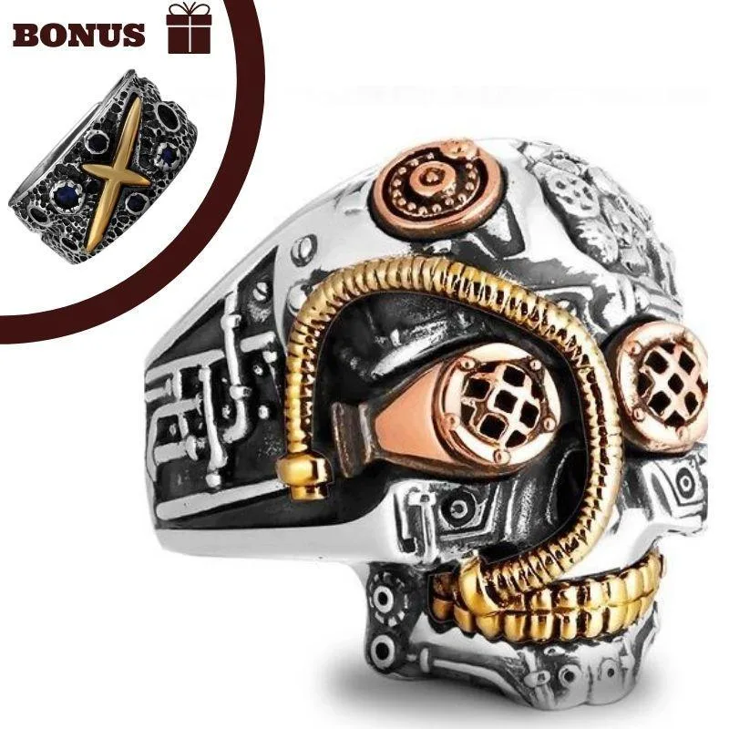 Steampunk-Ring – Totenkopf