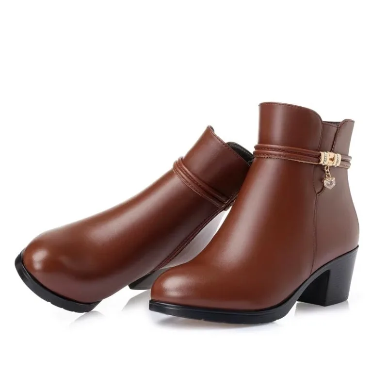 Ansicht 6 — Stiefeletten – aus PU braun Absatz
