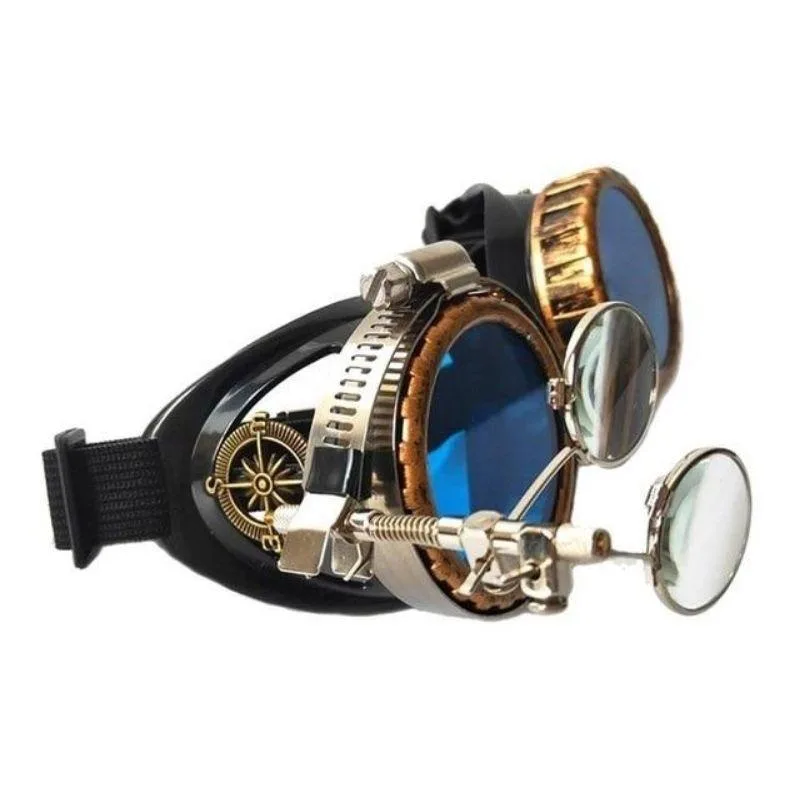 Ansicht 2 — Steampunk-Brille – Retrofuturistisch