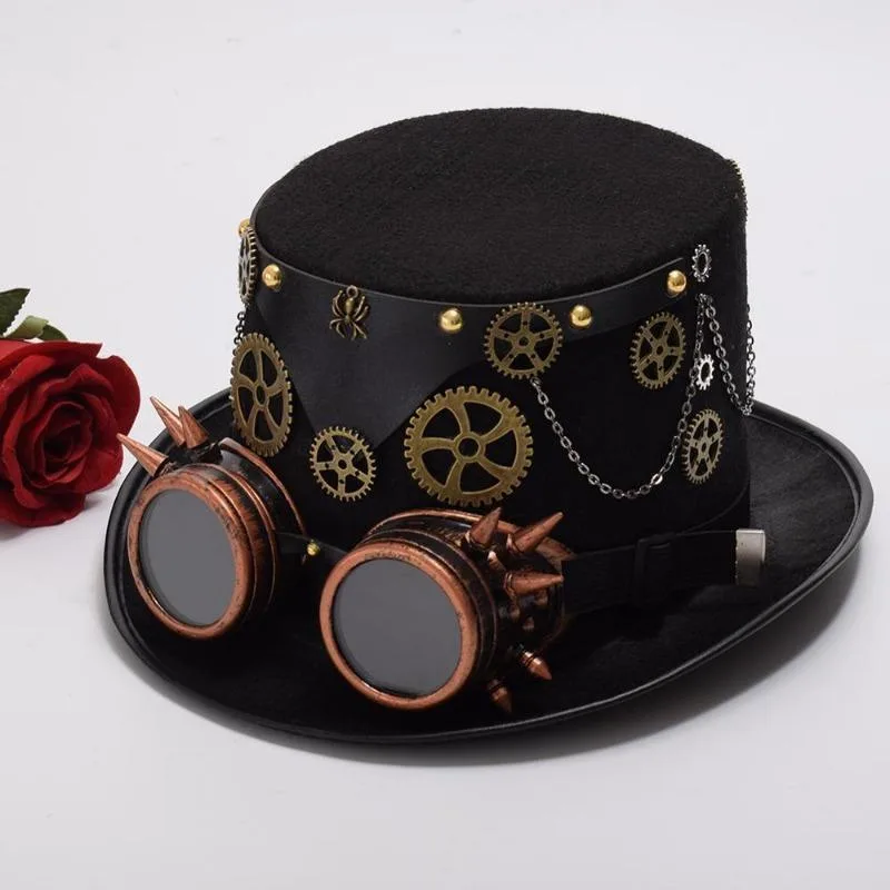 Ansicht 2 — Steampunk-Hut – Zylinder Cabaret