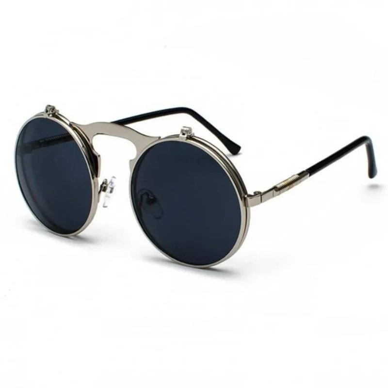 Steampunk-Sonnenbrille – Klappgläser