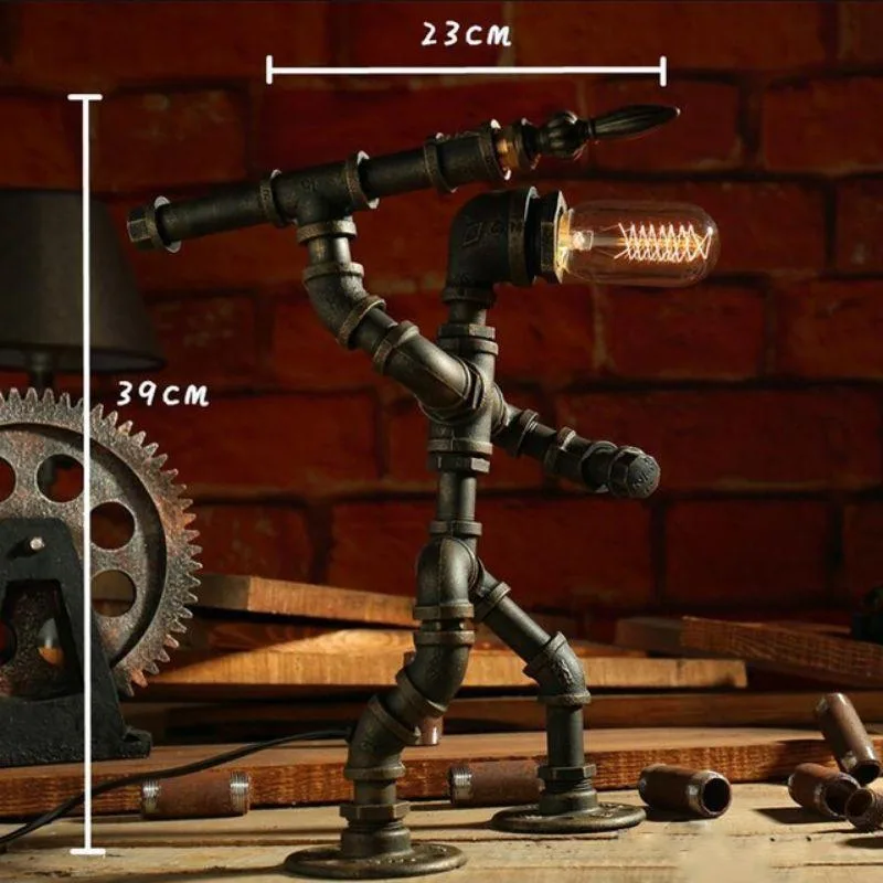 Ansicht 6 — Steampunk-Lampe – Robot