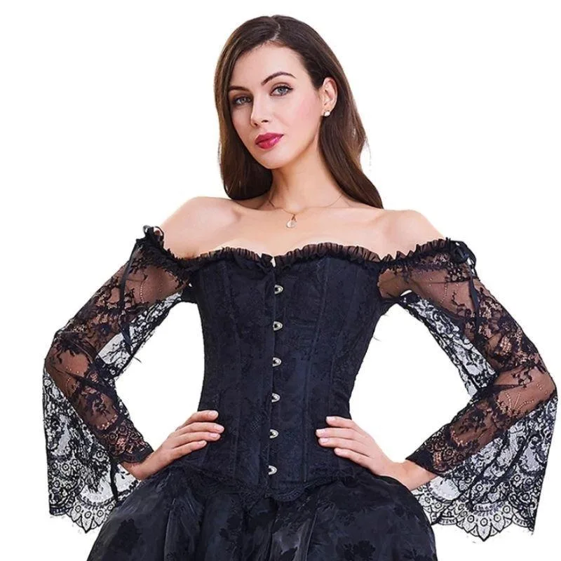 Ansicht 2 — Steampunk-Kleid – Abend schwarz