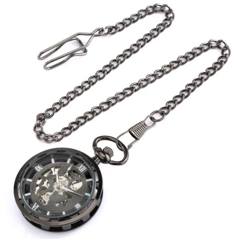 Ansicht 5 — Taschenuhr – Skelett schwarz