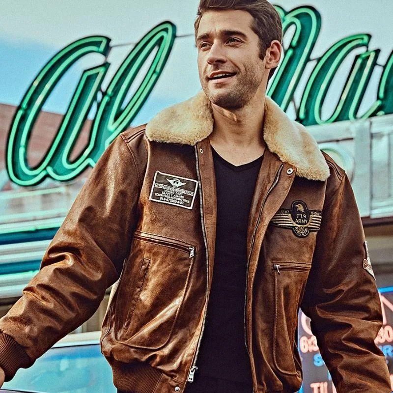 Ansicht 9 — Steampunk-Jacke – Fliegerstil aus Leder