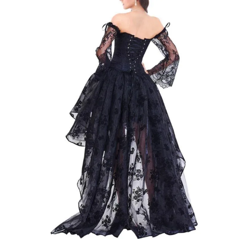 Ansicht 4 — Steampunk-Kleid – Abend schwarz