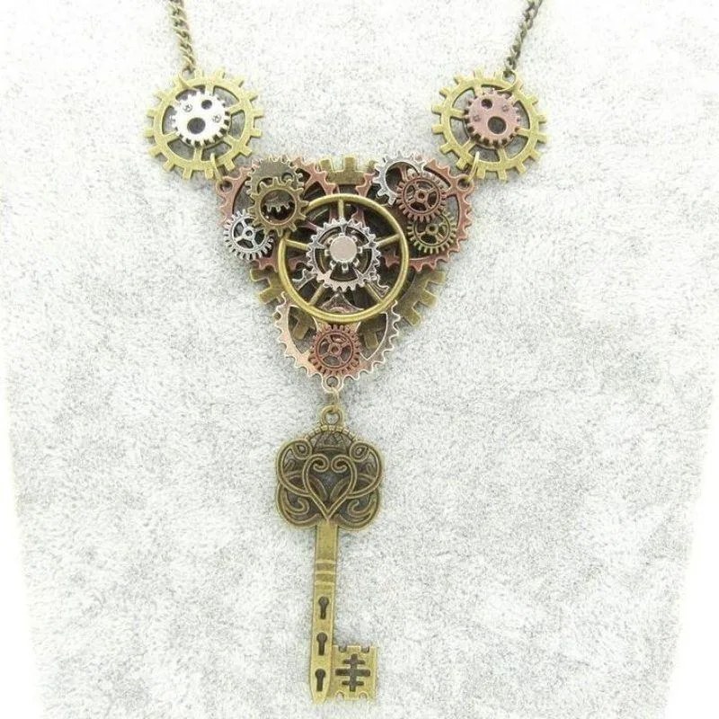 Ansicht 3 — Steampunk-Halskette – Schlüssel