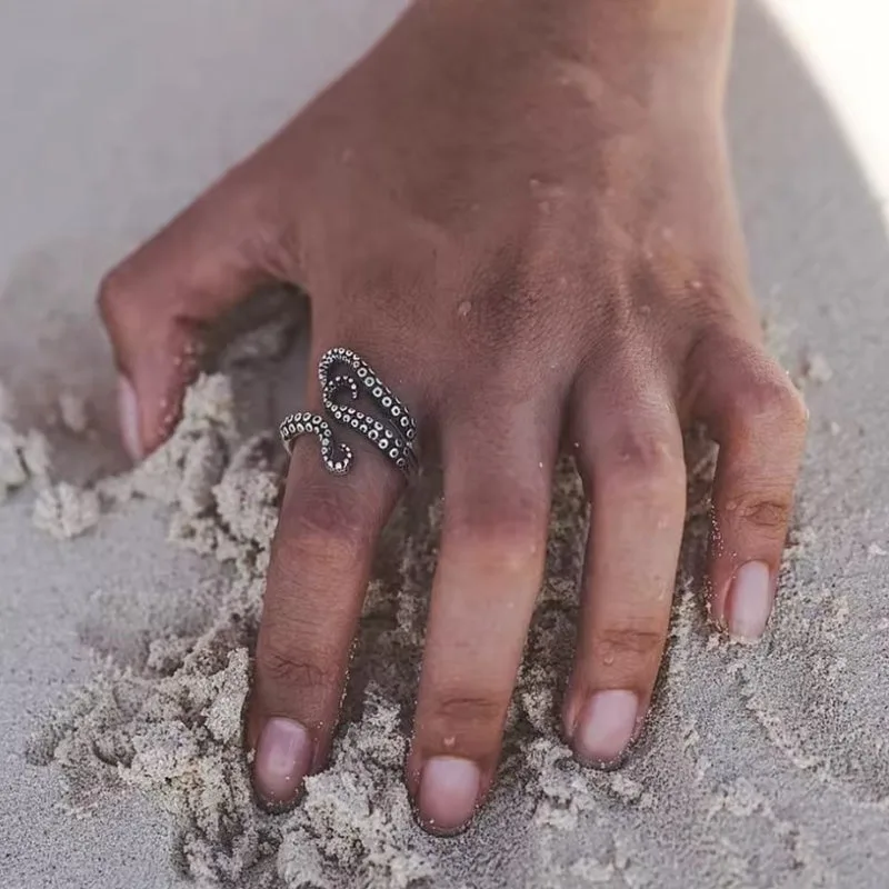 Ansicht 2 — Steampunk-Ring – Kraken