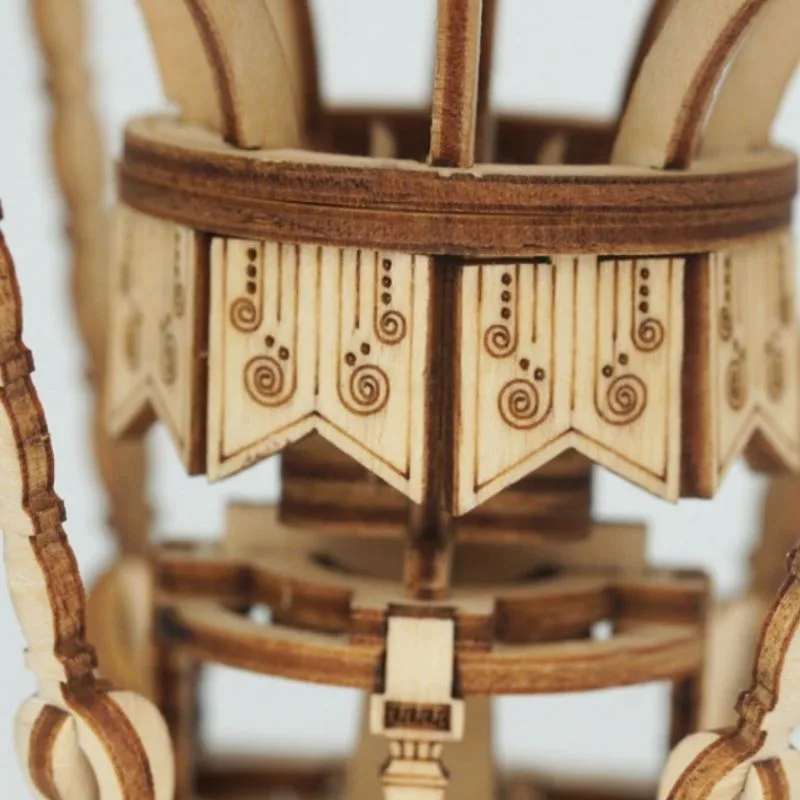 Ansicht 3 — Steampunk-Modellbausatz – Heißluftballon Holz