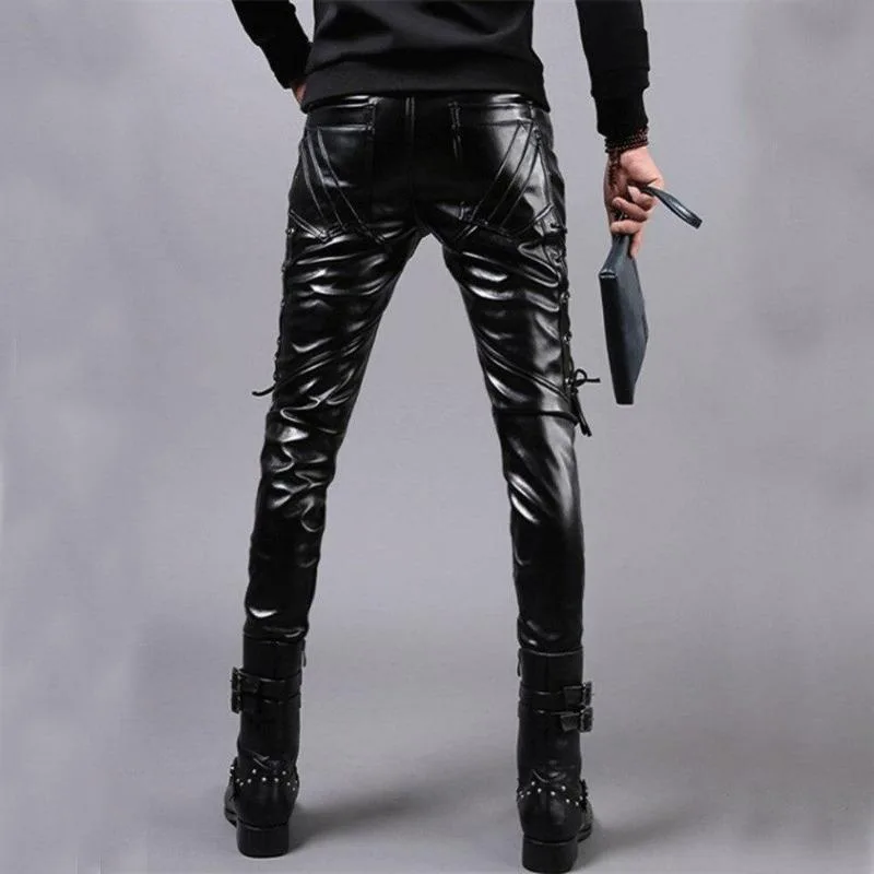 Ansicht 2 — Hose für Herren – Gothic aus Kunstleder