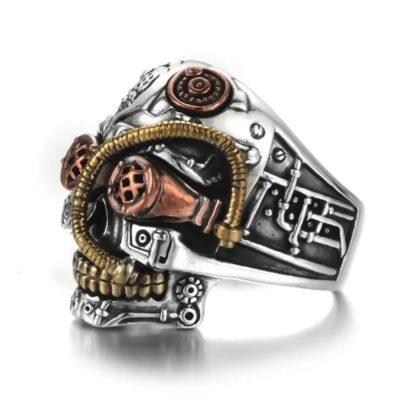 Ansicht 2 — Steampunk-Ring – Totenkopf – Modell 2