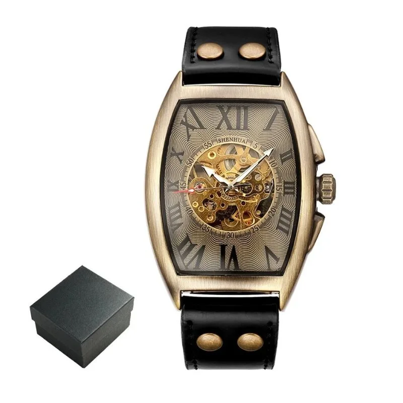Ansicht 2 — Mechanische Uhr für Herren – rechteckig