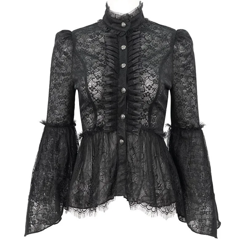 Jabotbluse Gothic für Damen