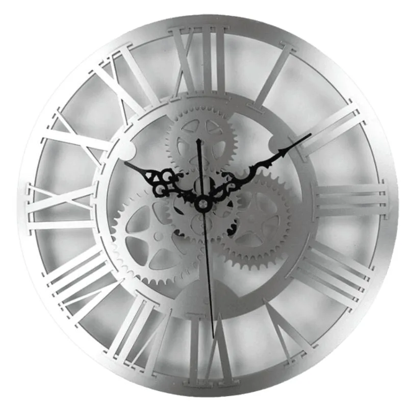 Steampunk-Uhr – Vintage grau
