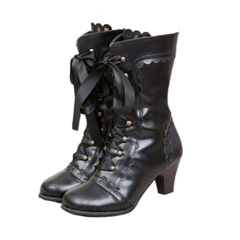 Ansicht 15 — Steampunk-Stiefeletten – viktorianisch mit Schnürung
