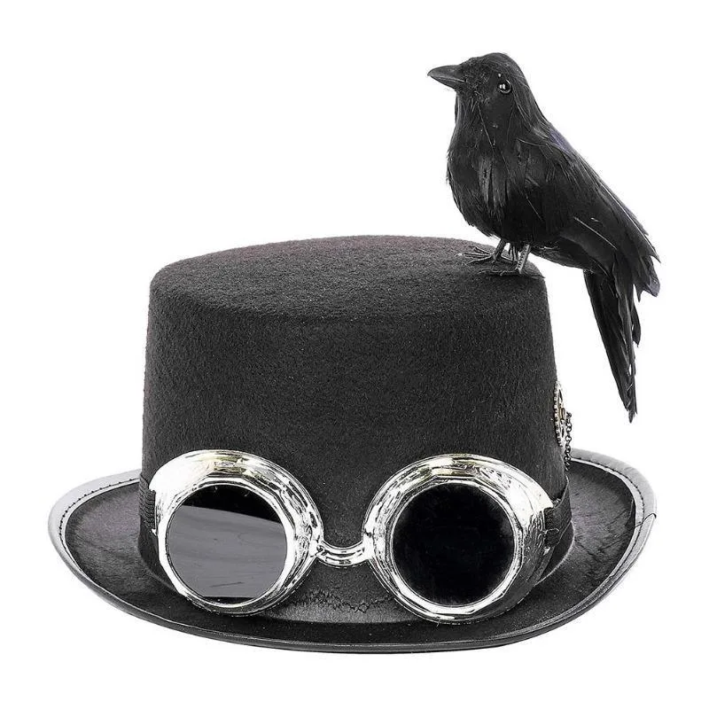 Steampunk-Hut – mit Vogel