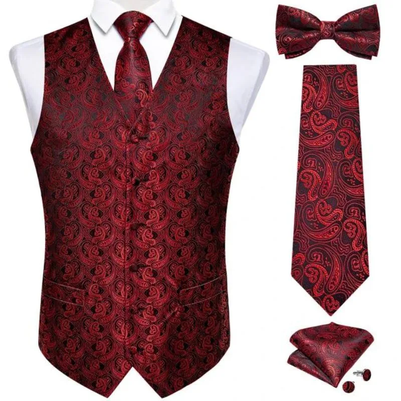Weste für Herren – rot für Hochzeit